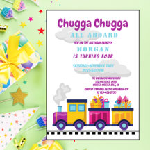 Tren a Chugga Choo Personalizado Cualquier cumplea