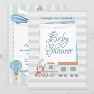 Invitación Tren Baby Shower Invite