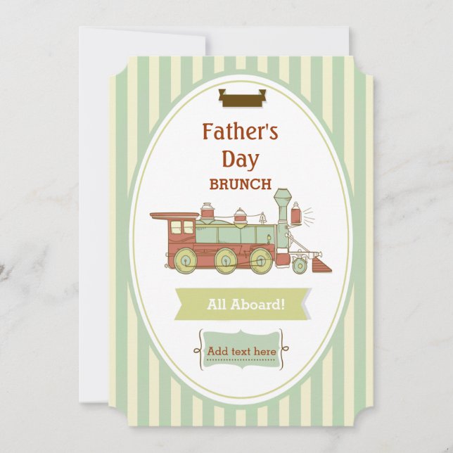 Invitación Tren Brunch del Día del Padre (Anverso)