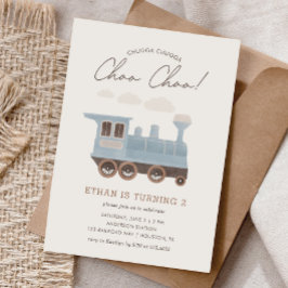 Invitación Tren de Chugga Chugga Choo Choo 2 cumpleaños