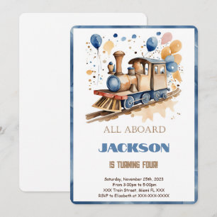 Invitación Tren de cumpleaños 4