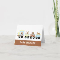 Tren de juguetes para animales Baby Shower Notecar