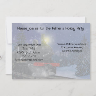 Invitación Tren de Navidad en la nieve
