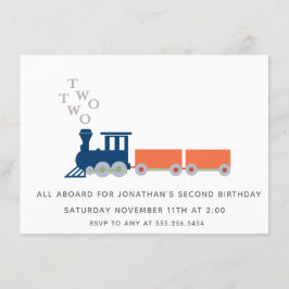 Invitación Tren Dos Dos