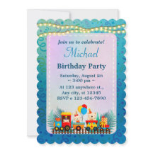 Tren Feliz Cumpleaños Con Deseos De Animales Cutos