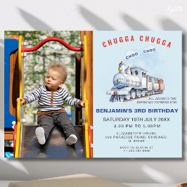 Invitación Tren Fotos de Cumpleaños Invitan a Chugga Chugga T