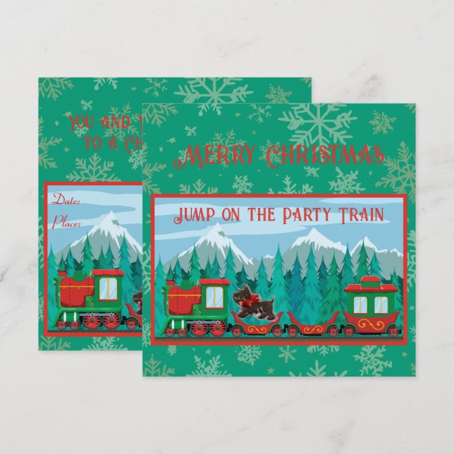 Invitación Tren navideño (Anverso / Reverso)