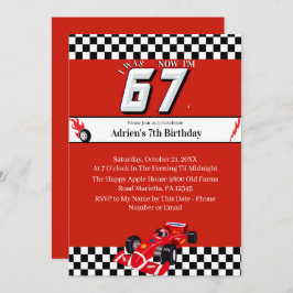 Invitación Trending 6 7 Meme | Race Car Boy Racing Birthday