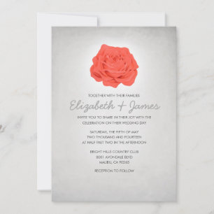 Invitación Trendy Floral White Wedding Invitations