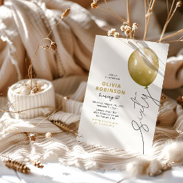 Invitación Trendy Gold Balloon 60th Birthday