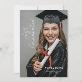 Invitación Trendy Modern Casual Photo Graduation Invitation