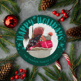 Invitación Trendy Modern Handwritten Holiday Photo Card
