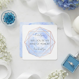 Invitación Trendy Waterecolor Diamond | Sea Mi Mujer De Honor