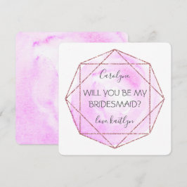 Invitación Trendy Waterecolor Diamond | Ser mi novia