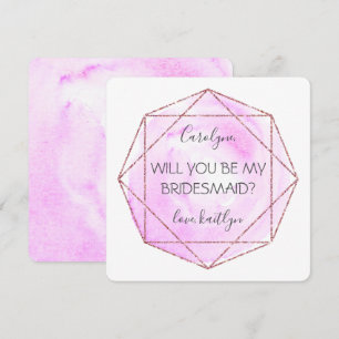 Invitación Trendy Waterecolor Diamond   Ser mi novia