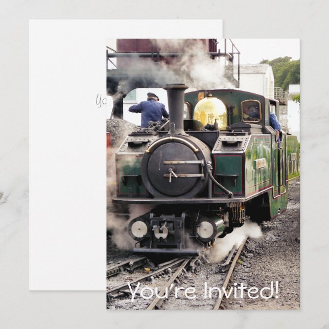 INVITACIÓN TRENES DE VAPOR (Anverso / Reverso)