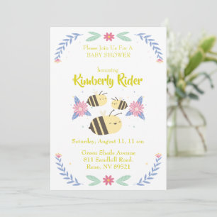 Invitación Tres Abejas Lindas