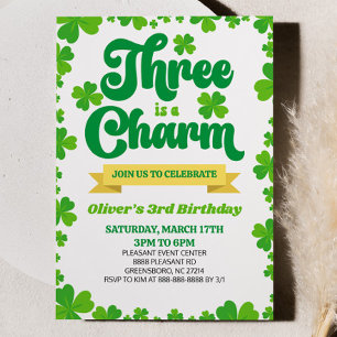 Invitación Tres carismáticos Fiestas del tercer cumpleaños de