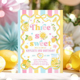 Invitación Tres Es Tan Dulce Fiesta De Cumpleaños Número 3 De