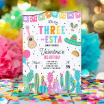 Invitación Tres Esta Fiesta Mexicana Tercer Fiesta de Cumplea<br><div class="desc">Tres-Esta Fiesta Mexicana Tercer Día de Fiesta Todos los diseños son © PIXEL PERFECTION FIESTA LTD</div>