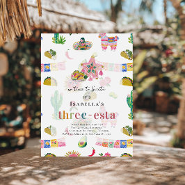 Invitación Tres-esta Fiesta Tercer Cumpleaños