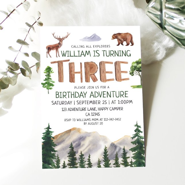 Invitación Tres exploradores de aventuras tercer cumpleaños (Subido por el creador)