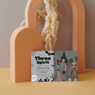Invitación Tres fiestas de tercer cumpleaños de Spirit Hallow