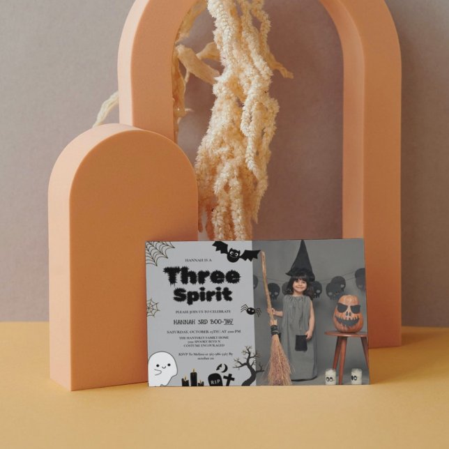 Invitación Tres fiestas de tercer cumpleaños de Spirit Hallow (Subido por el creador)