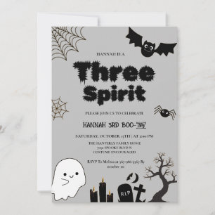 Invitación Tres fiestas de tercer cumpleaños de Spirit Hallow