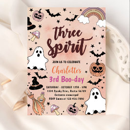 Invitación Tres Fiestas espirituales de Halloween del tercer 