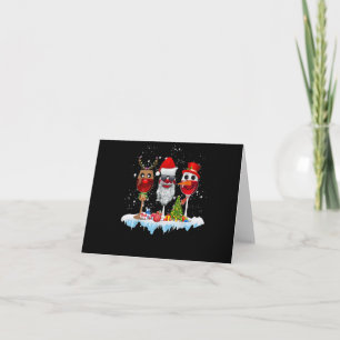 Invitación Tres Gafas De Navidades Vinos Encenden Santa Hat x