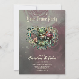 Invitación Tres hadas, los compañeros del corazón mágico.