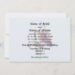 Invitación Tres irlandeses en tonos de magenta