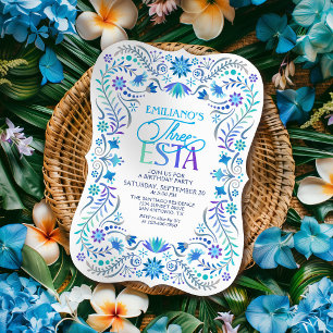 Invitación Tres niños de cumpleaños de Fiesta