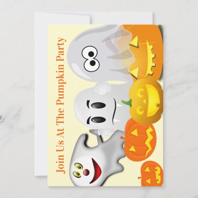 Invitación Tres pequeños fantasmas (Anverso)