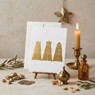 Invitación Tres Reyes Magos Natividad Moderna Reyes