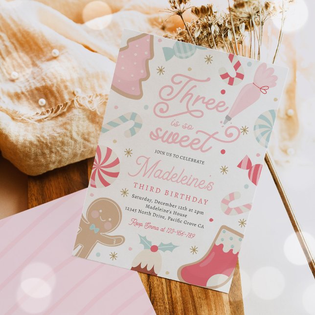 Invitación Tres son tan dulces Navidades Cookie el tercer cum (Subido por el creador)
