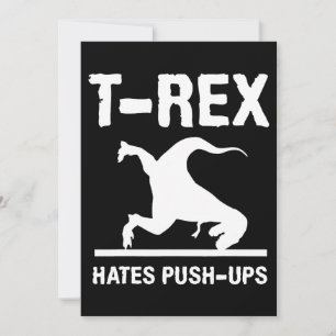 Invitación TRex odia el divertido Chiste de parodia de dinosa