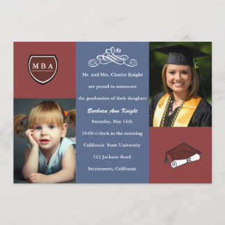 Invitación Tri invitación/invitación de la graduación del