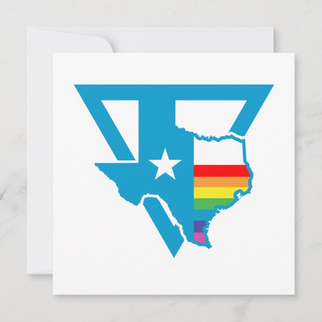 Invitación triángulo arcoiris de texas (Anverso)
