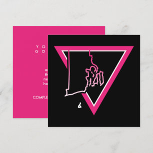 Invitación triángulo rosa rhode island
