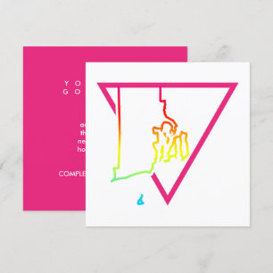 Invitación triángulo rosa rhode island