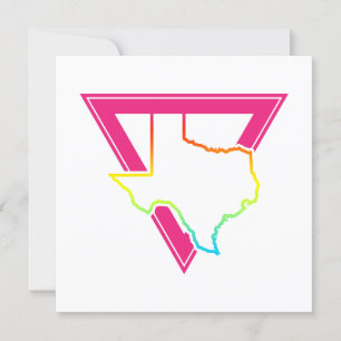 Invitación triángulo rosa texas