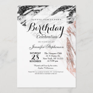 Invitación Triángulos geométricos del rosa blanco del mármol