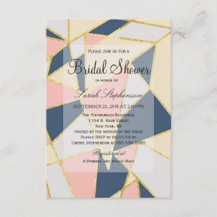 Invitación Triángulos Geométricos Multicolor Elegantes