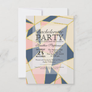 Invitación Triángulos geométricos Multicolor elegantes