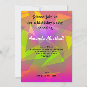 Invitación Triángulos y Rectángulos abstractos