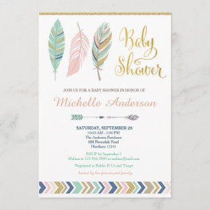 Invitación tribal a Baby Shower / Boho Baby Shower