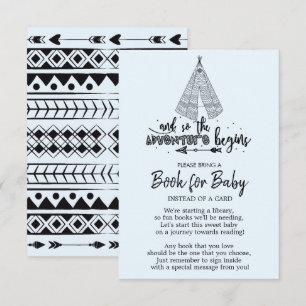 Invitación Tribal Adventure Boys Baby Shower Book for Baby
