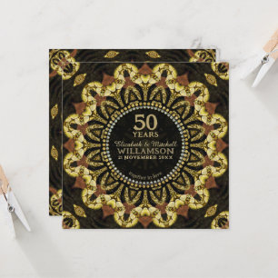 Invitación Tribal Batik Girasol Fusión Aniversario Tierra